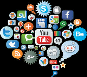 Assorted Social Media Icons PNG