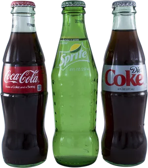 Assorted Soda Bottles Collection PNG Image