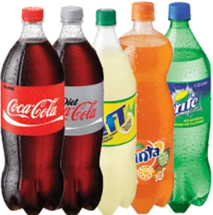 Assorted Soft Drinks Collection PNG Image