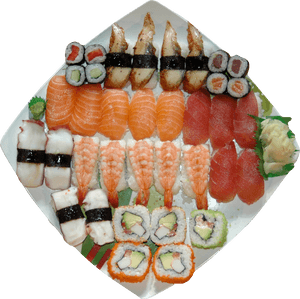 Sushi Focus Globalisation - Sushi Platte, HD Png Download PNG image with transparent background