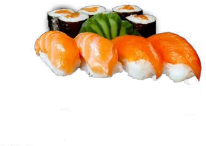 Assorted Sushi Selection PNG Image