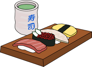 Sushi And Green Tea Clip Arts - Sushi Clipart, HD Png Download PNG image with transparent background