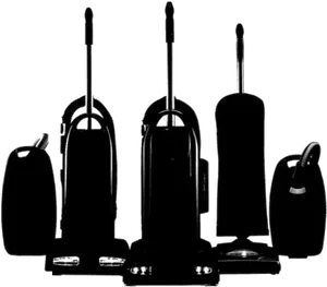 Assorted Vacuum Cleaners Silhouette PNG Image