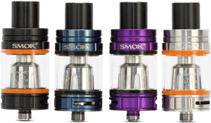 Assorted Vape Tanks S M O K Brand PNG image with transparent background