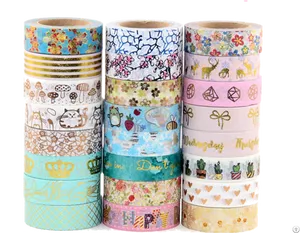 Assorted Washi Tape Designs PNG Image