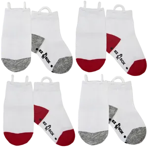 Assorted White Ankle Socks PNG Image