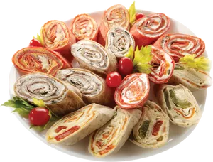 Assorted Wrap Platter PNG Image