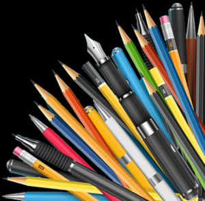 Assorted Writing Instruments PNG image with transparent background