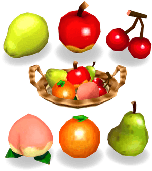 Assorted3 D Fruit Collection PNG with transparent background