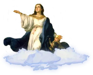 Assumptionof Mary Religious Art PNG Image