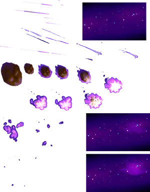 Asteroid Destruction Sequence PNG Image