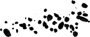 Asteroid Field Silhouette PNG Image