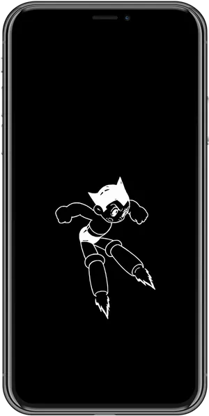 Astro Boy Flying Silhouette PNG Image