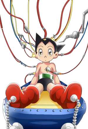 Astro Boy Power Up PNG Image