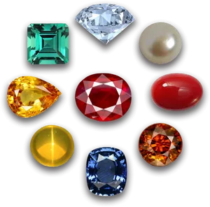 Astrological Gemstones Circle PNG Image