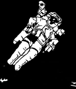 Astronaut Adriftin Space PNG image with transparent background