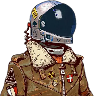 Astronaut Aviator Artwork PNG Image