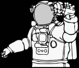 Astronaut, Cosmonaut, Space, Spaceman - Astronaut Clip Art Black And White Png, Transparent Png PNG image with transparent background