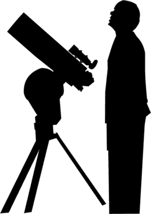Astronomer, Telescope, Amateur, Astronomy - Astronomy Black And White, HD Png Download PNG image with transparent background