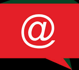 At Symbol Red Background PNG image with transparent background