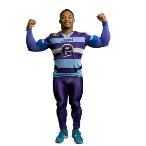 Athlete Flexingin Jaguars Jersey PNG Image