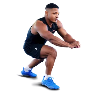 Athlete In Training Pose PNG Image