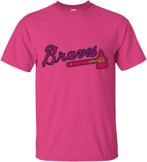 Atlanta Braves T-shirt - Keep Calm Letter In Pink T Shirt PNG image with transparent background