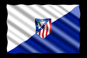 Atletico Madrid Flag Waving PNG image with transparent background