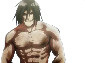 Attack Titan Eren Yeager Anime Character PNG Image