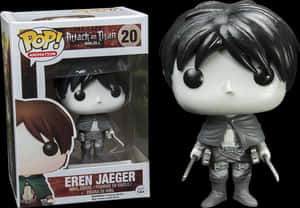 Attackon Titan Eren Jaeger Funko Pop PNG image with transparent background