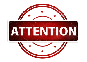 Attention Sign Graphic PNG Image