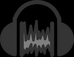 Audio Wave Headphones Icon PNG image with transparent background