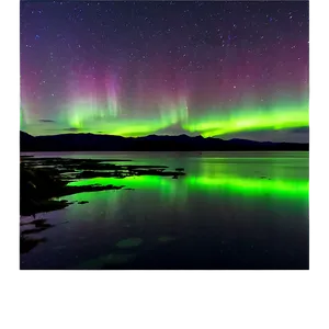 Aurora Borealis Over Lake Png 43 PNG Image