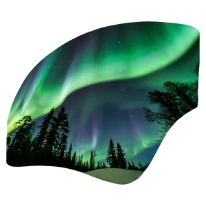 Aurora Borealis Under Stars Png Rud PNG Image