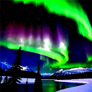 Aurora Borealis Wilderness Scene Png Bls PNG Image