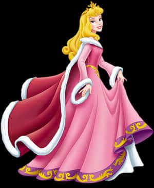 Aurora Clipart - Disney Princess In Winter Dress, HD Png Download PNG with transparent background