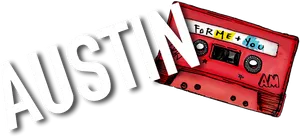 Austin Cassette Tape Graphic PNG Image