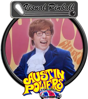 Austin Powers Visual Pinball Artwork PNG Image