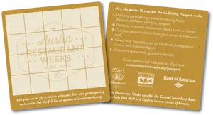 Austin Restaurant Weeks Passport PNG Image