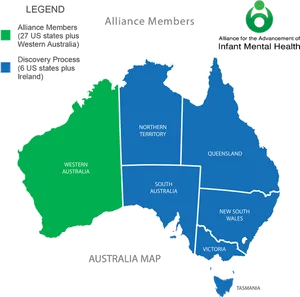 Australia Alliance Members Map PNG Image