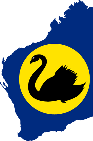 Flag-map Of Western Australia - Western Australia Flag Map, HD Png Download PNG with transparent background