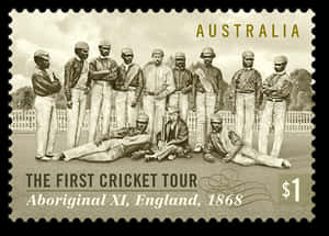 Australia First Cricket Tour Aboriginal X I Stamp2018 PNG image with transparent background