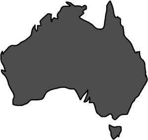 Australia Map Blacked - Apple Production In Australia, HD Png Download PNG with transparent background