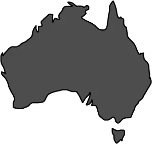 Australia Outline Map PNG Image