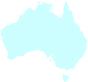 Australia Outline Map PNG Image