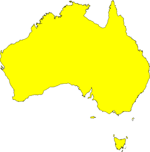 Australia Map Yellow Svg Clip Arts - Greenland Australia Size Comparison, HD Png Download PNG with transparent background