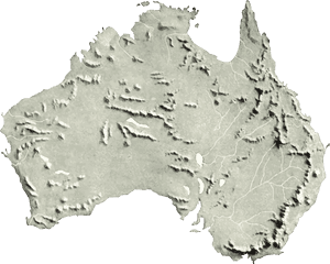 Australia Relief Map 2 Clip Arts - Relief Map Australia, HD Png Download PNG with transparent background