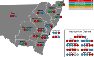 Australian Electoral Districts Map PNG Image