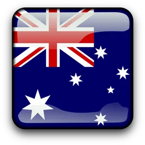 Australian Flag Button Icon PNG Image