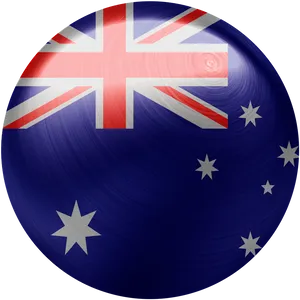 Australian Flag Sphere Graphic PNG Image